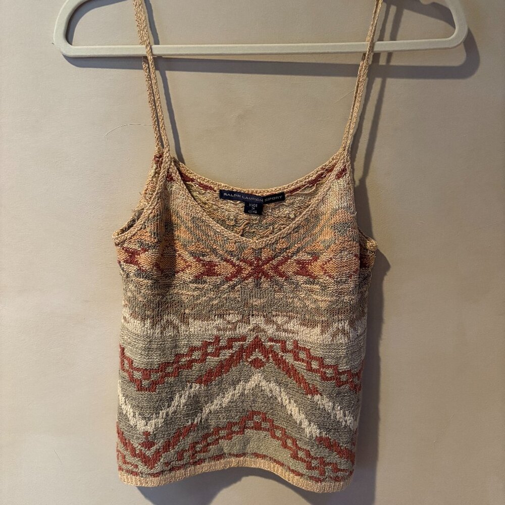 Vintage Ralph Lauren Sport Hand Knit Tank Top